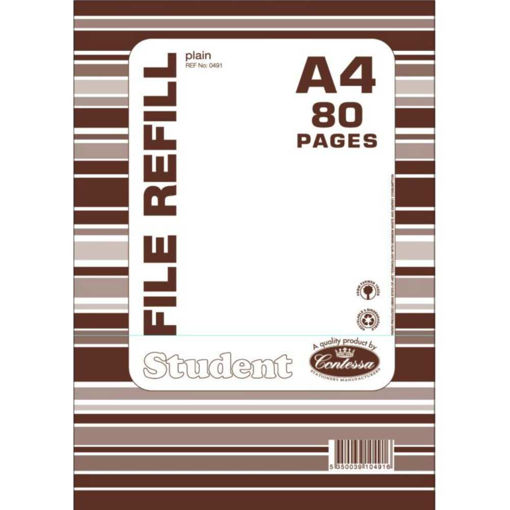 Picture of FILE REFILL A4 4H  80PGS PLAIN - GLUED